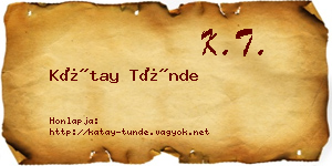Kátay Tünde névjegykártya